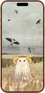 Силиконовый чехол Призрак в поле для Apple iPhone 17 PRO MAX - 6427u-4029 изображение 