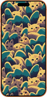 Силиконовый чехол С изображением кошек для Apple iPhone 17 PRO MAX - 6429u-4029 изображение 
