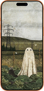 Силиконовый чехол Иллюстрация призрак в капусте для Apple iPhone 17 PRO MAX - 6440u-4029 изображение 