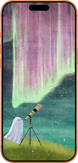 Силиконовый чехол Привидение и звезды для Apple iPhone 17 PRO MAX - 6443u-4029 изображение 