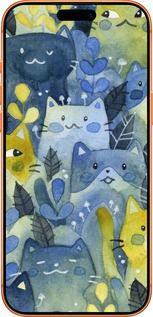 Силиконовый чехол С изображением кошачьего леса для Apple iPhone 17 PRO MAX - 6447u-4029 изображение 