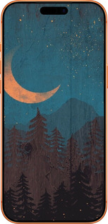 Силиконовый чехол Звездный лес для Apple iPhone 17 PRO MAX - 6480u-4029 изображение 