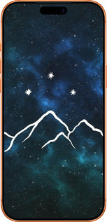 Силиконовый чехол Горы и звезды нарисованы на фоне галактики для Apple iPhone 17 PRO MAX - 6490u-4029 изображение 