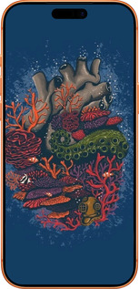 Силиконовый чехол Сердце моря для Apple iPhone 17 PRO MAX - 6506u-4029 изображение 