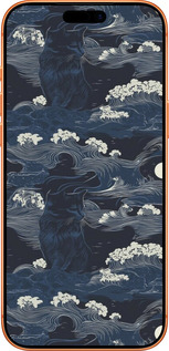 Силиконовый чехол Морская тематика в стиле арт-деко для Apple iPhone 17 PRO MAX - 6520u-4029 изображение 