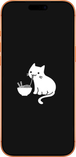 Силиконовый чехол С милым котом на черном фоне для Apple iPhone 17 PRO MAX - 6528u-4029 изображение 