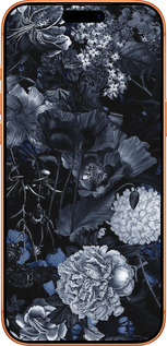 Силиконовый чехол Абстрактный цветочный рисунок в синих тонах для Apple iPhone 17 PRO MAX - 6539u-4029 изображение 