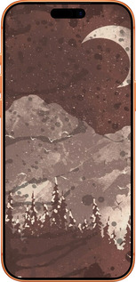 Силіконовий чехол із зображенням місячного пейзажу у нічному лісі для Apple iPhone 17 PRO MAX - 6546u-4029 изображение 