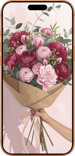 Силіконовий чехол Півонії 1 для Apple iPhone 17 PRO MAX - 6705u-4029 изображение 