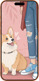 Силіконовий чехол Корги 3 для Apple iPhone 17 PRO MAX - 6707u-4029 изображение 