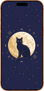 Силіконовий чехол Cute Cat Celestial/Witchy для Apple iPhone 17 PRO MAX - 6787u-4029 изображение 