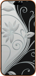 Силиконовый чехол Цветы на чёрно-белом фоне для Apple iPhone 17 PRO MAX - 840u-4029 изображение 