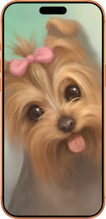 Силиконовый чехол Нарисованный йоркширский терьер для Apple iPhone 17 PRO MAX - 928u-4029 изображение 