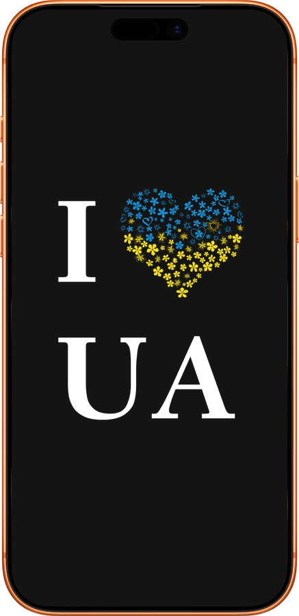 Силиконовый чехол I love UA для Apple iPhone 17 PRO MAX - 1112u-4029 изображение 