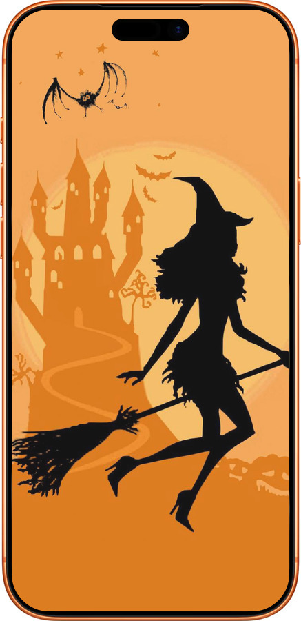 Силиконовый чехол Ведьма на метле для Apple iPhone 17 PRO MAX - 1184u-4029 изображение 