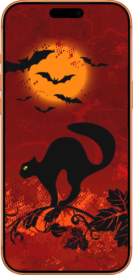 Силиконовый чехол Чёрная кошка под луной для Apple iPhone 17 PRO MAX - 1190u-4029 изображение 