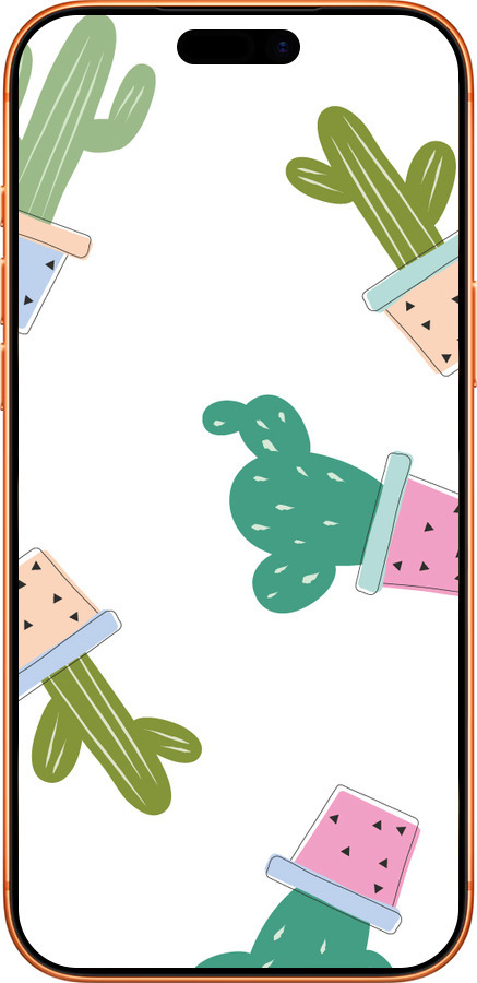 Силиконовый чехол Кактусы в горшочках для Apple iPhone 17 PRO MAX - 3968u-4029 изображение 