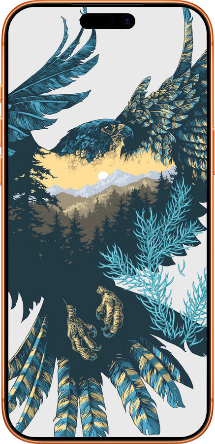 Силиконовый чехол Арт-орел на фоне природы для Apple iPhone 17 PRO MAX - 3983u-4029 изображение 