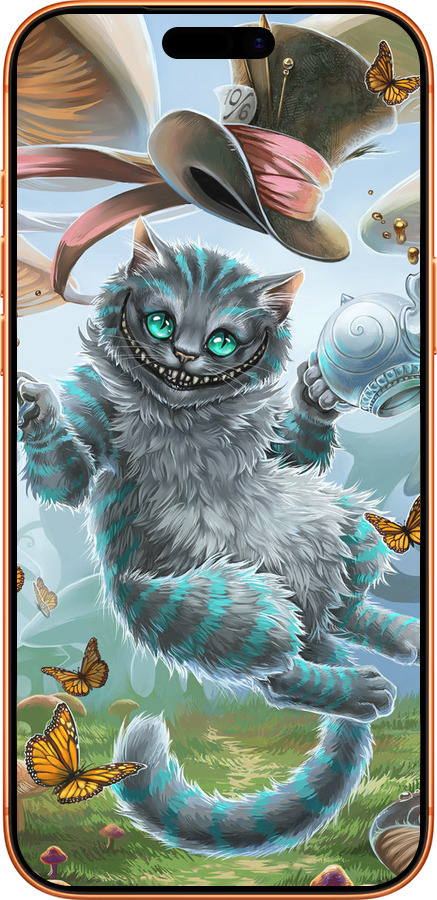 Силиконовый чехол Чеширский кот 2 для Apple iPhone 17 PRO MAX - 3993u-4029 изображение 