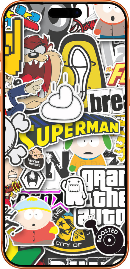 Силиконовый чехол Popular logos для Apple iPhone 17 PRO MAX - 4023u-4029 изображение 