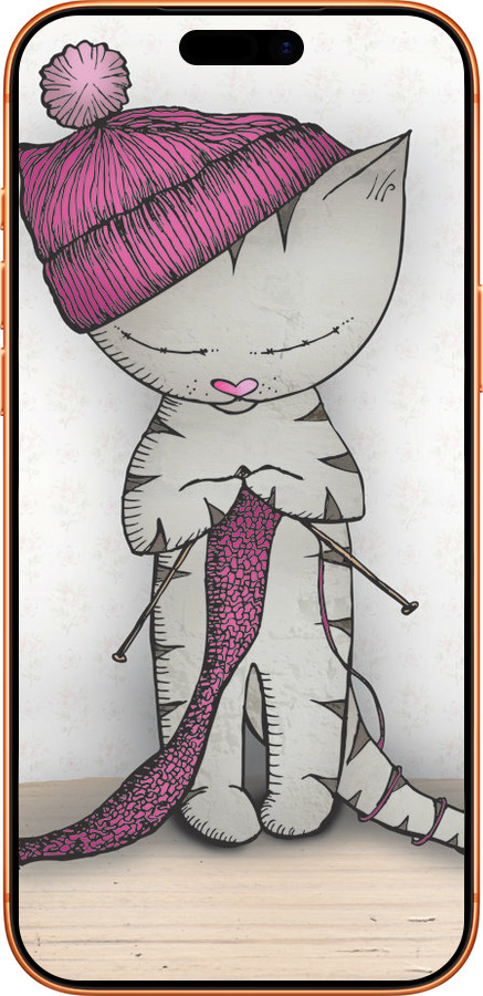 Силиконовый чехол Кошка рукодельница для Apple iPhone 17 PRO MAX - 4056u-4029 изображение 