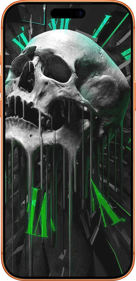 Силиконовый чехол Череп-часы для Apple iPhone 17 PRO MAX - 4100u-4029 изображение 