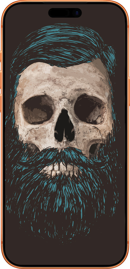 Силиконовый чехол Череп с бородой для Apple iPhone 17 PRO MAX - 4102u-4029 изображение 