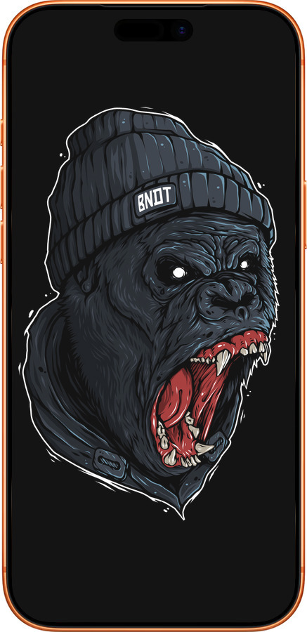 Силиконовый чехол Обезьяна в ярости для Apple iPhone 17 PRO MAX - 4137u-4029 изображение 