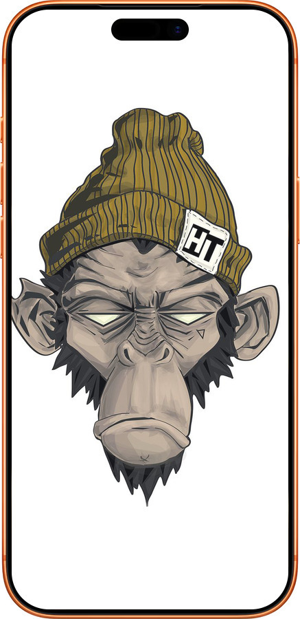 Силиконовый чехол Обезьяна в шапке для Apple iPhone 17 PRO MAX - 4183u-4029 изображение 