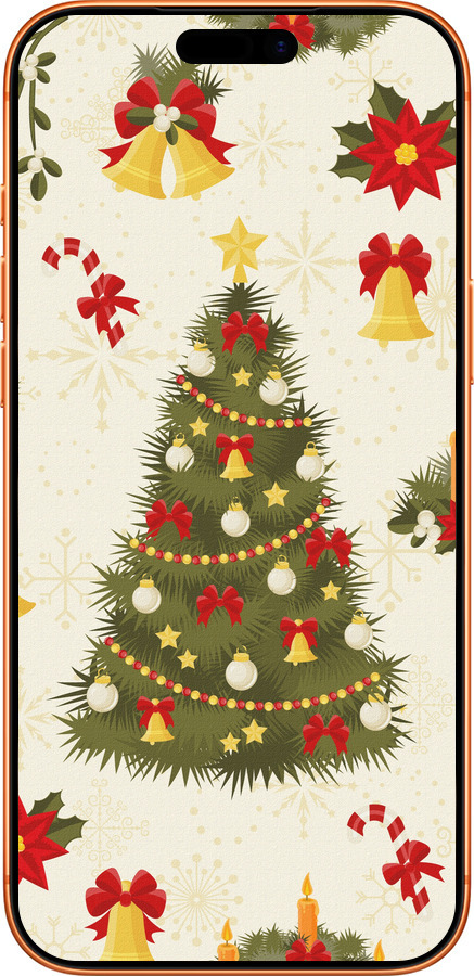 Силиконовый чехол Новогодняя елка для Apple iPhone 17 PRO MAX - 4198u-4029 изображение 
