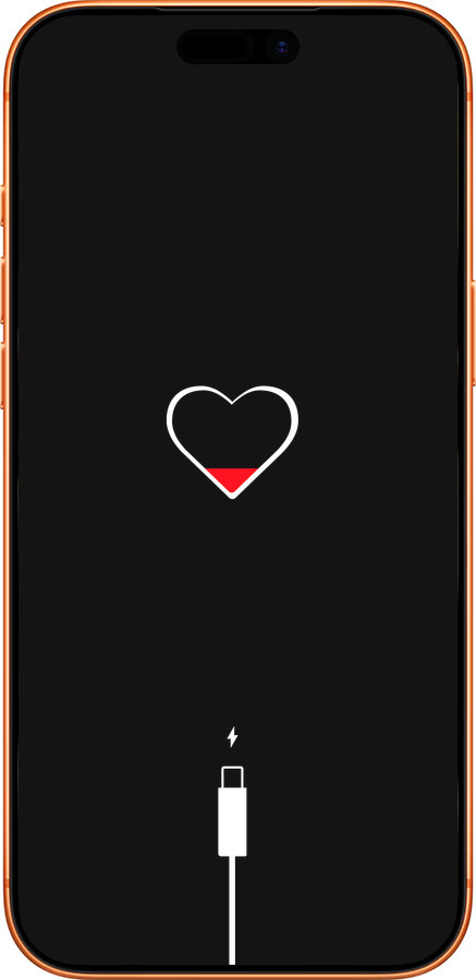 Силиконовый чехол Подзарядка сердца для Apple iPhone 17 PRO MAX - 4274u-4029 изображение 