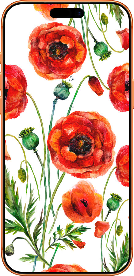 Силиконовый чехол Нарисованные маки для Apple iPhone 17 PRO MAX - 4278u-4029 изображение 