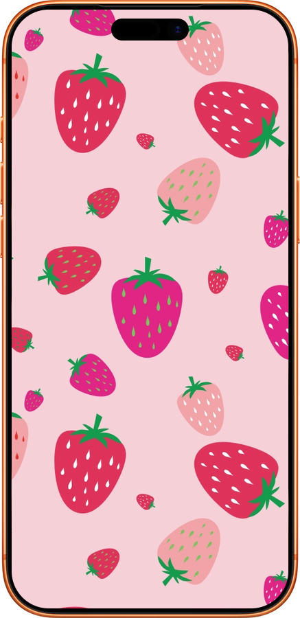 Силиконовый чехол Клубнички для Apple iPhone 17 PRO MAX - 4332u-4029 изображение 