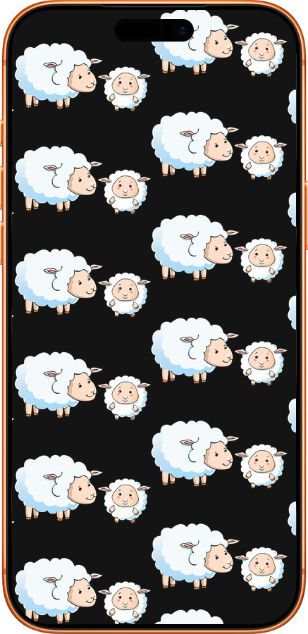 Силиконовый чехол Овечки1 для Apple iPhone 17 PRO MAX - 4637u-4029 изображение 