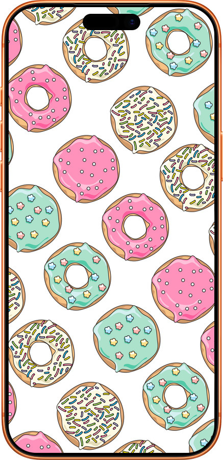 Силиконовый чехол Пончики 1 для Apple iPhone 17 PRO MAX - 4657u-4029 изображение 