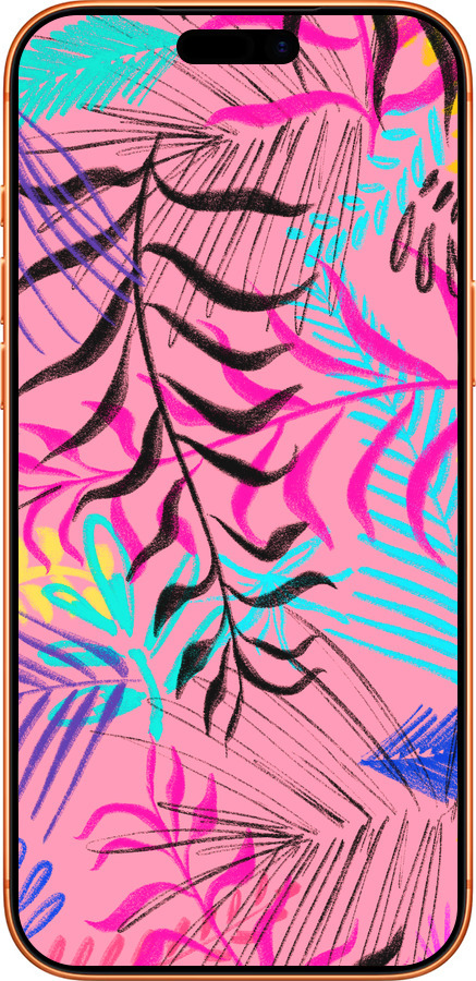 Силиконовый чехол Растительный узор 2 для Apple iPhone 17 PRO MAX - 4740u-4029 изображение 