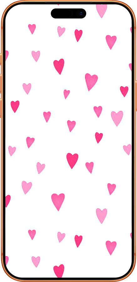 Силиконовый чехол Сердечки 2 для Apple iPhone 17 PRO MAX - 4763u-4029 изображение 