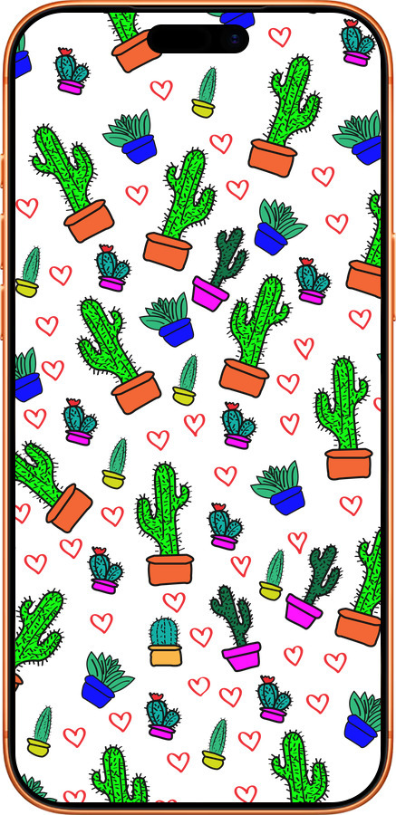 Силиконовый чехол Кактусы 4 для Apple iPhone 17 PRO MAX - 4856u-4029 изображение 