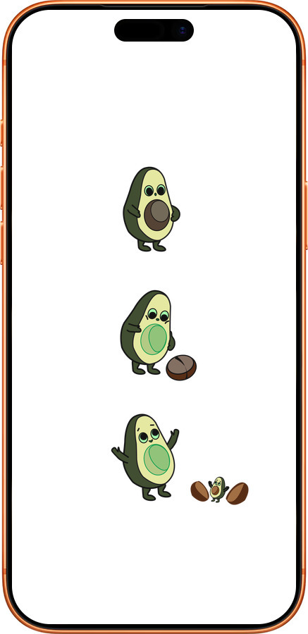 Силиконовый чехол Авокадо 1 для Apple iPhone 17 PRO MAX - 4857u-4029 изображение 