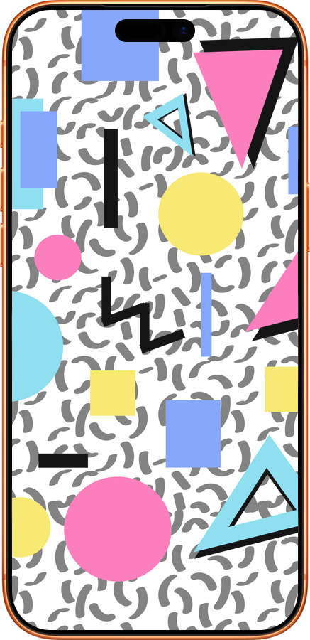 Силиконовый чехол Color shapes для Apple iPhone 17 PRO MAX - 4893u-4029 изображение 