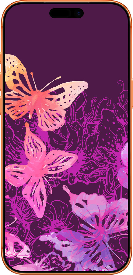 Силиконовый чехол Бабочки v2 для Apple iPhone 17 PRO MAX - 5475u-4029 изображение 