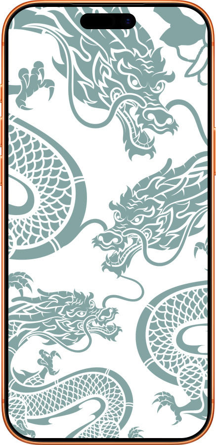 Силиконовый чехол Дракон для Apple iPhone 17 PRO MAX - 5476u-4029 изображение 