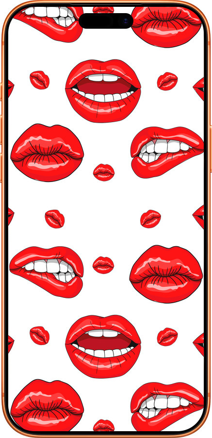 Силиконовый чехол Губы v3 для Apple iPhone 17 PRO MAX - 5477u-4029 изображение 