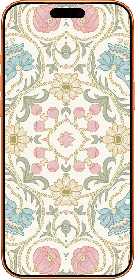 Силиконовый чехол Цветочный орнамент v2 для Apple iPhone 17 PRO MAX - 5513u-4029 изображение 