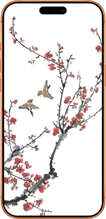 Силиконовый чехол Сакура v2 для Apple iPhone 17 PRO MAX - 5538u-4029 изображение 