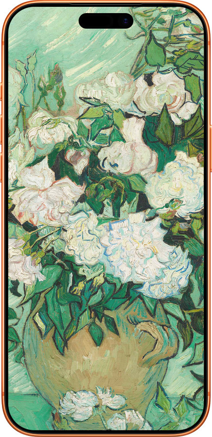 Силиконовый чехол Винсент Ван Гог. Ваза с розами для Apple iPhone 17 PRO MAX - 5543u-4029 изображение 