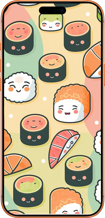 Силиконовый чехол Суши паттерн для Apple iPhone 17 PRO MAX - 5583u-4029 изображение 