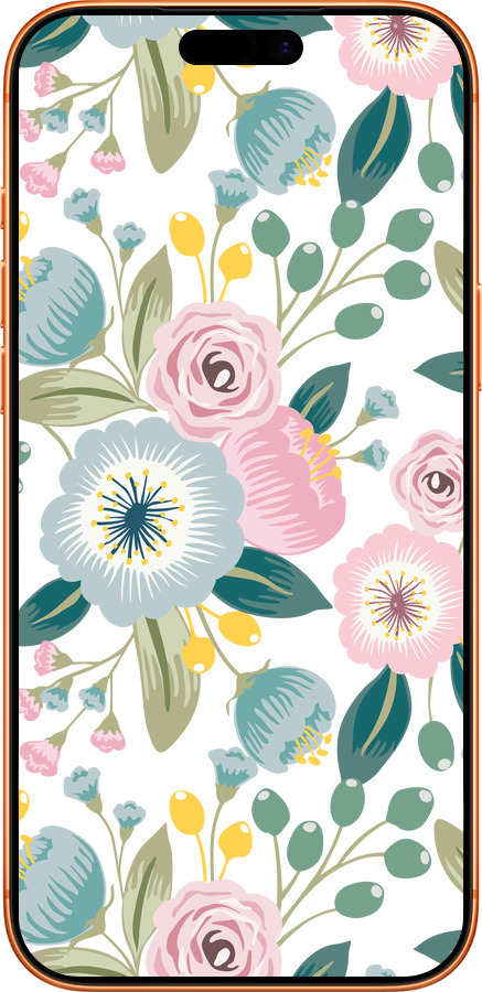 Силиконовый чехол Цветочные обои v2 для Apple iPhone 17 PRO MAX - 5602u-4029 изображение 