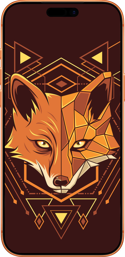 Силиконовый чехол Лиса геометрия для Apple iPhone 17 PRO MAX - 5607u-4029 изображение 