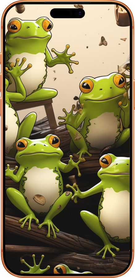 Силиконовый чехол Жабки для Apple iPhone 17 PRO MAX - 5656u-4029 изображение 